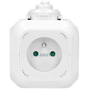 Multiprise 4 Prises 2P+T avec 2 USB - Câble 1,4 m - Kubiq SYNERCIA