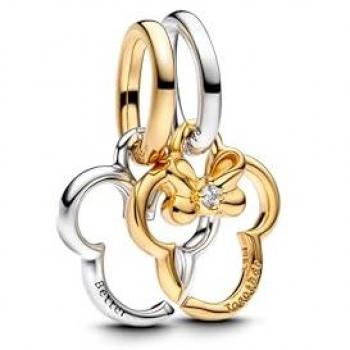 Charm Pendentif Séparable Disney Mickey et Minnie Incolore One Size Femelle