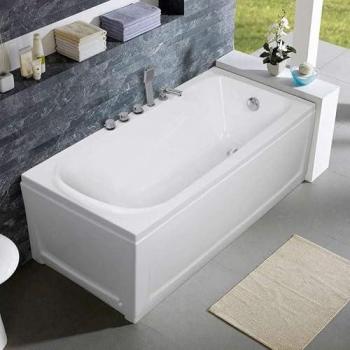 Baignoire Encastrable en Acrylique Fiberglass Design Ozone, Dossier à gauche