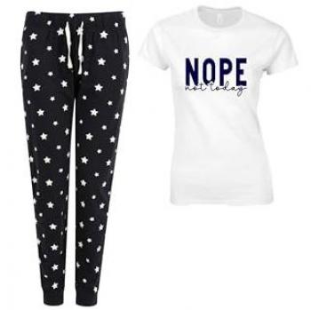 Navy Star No More Tonight Women's Pajamas – 60 Second Makeover XL