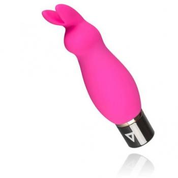 Kleiner Hase Vibrator Schwarz-Rosa 13 x 3,5 cm