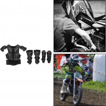 Kindermotorcross suit borstprotectors en kniepads