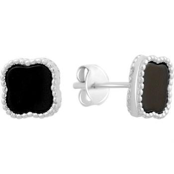 Orecchini in argento con onice nero