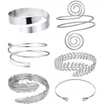 Ensemble de brassards en argent pour bras supérieur