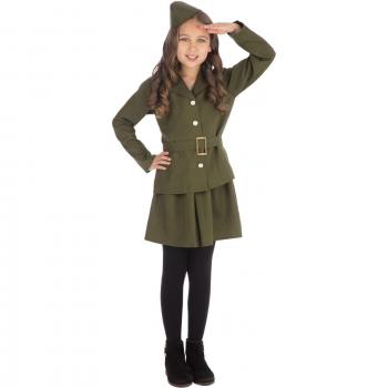 Tenue de Soldat Femme Bristol Novelty Girls 1940s Vert