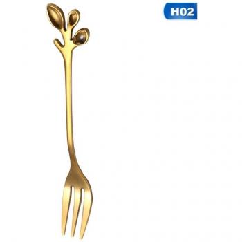 Cute Leaf Metal Coffee Spoon - Small Luxury Stirring Spoon for Coffee and Desserts (1pc)