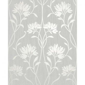 Grey Florence Floral Wallpaper