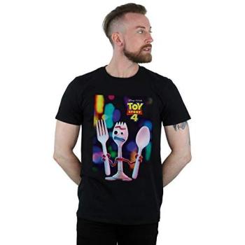 Black Men’s Toy Story 4 Forky Graphic Shirt – 4XL