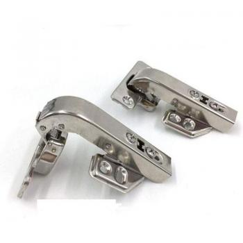 Duo Cerniere per Porta a Angolo – 180°/90°, Ammortizzate (4 fori)