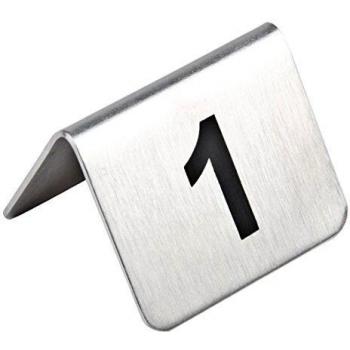 Numéros de table en acier inoxydable - Lot de 21 à 30 - Olympia