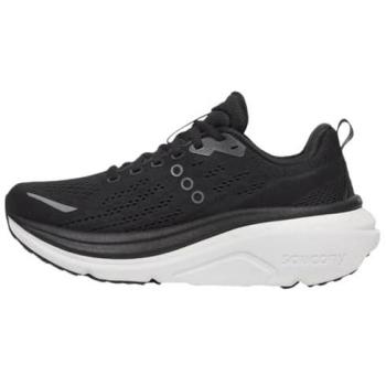 Saucony Hurricane 25 Mujer Estabilidad Negra y Blanca