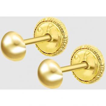 Bebé Brillo Oro 9K Pendientes Time Road