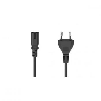 Hama 1,5 m Eurostecker Netzkabel Doppelnut/C7 Schwarz