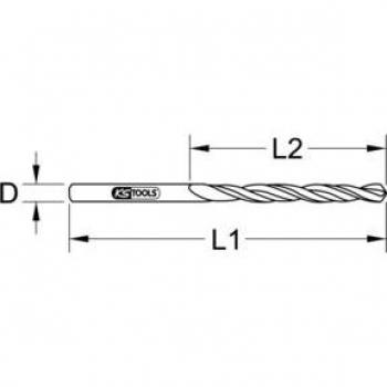 Trapano a torsione KS Tools HSS‑G CO 5 6,9 mm