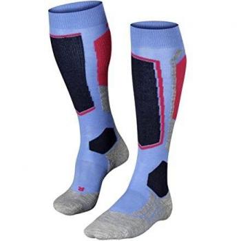 Calcetines de esquí FALKE SK2, mujer, lana, color azul (Wave 6249), talla 41-42 (unidad)