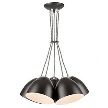Lampada a sospensione Cluster Livia Grafite, 5x E27