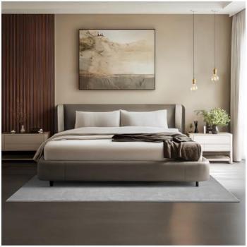 Short Pile Grey Rug by Tectake