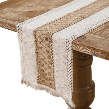 Chemin de Table Jute à Franges
