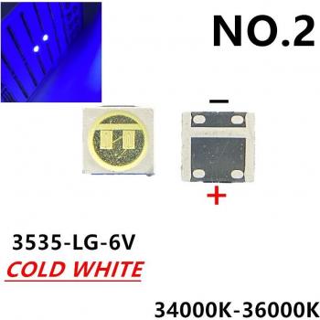 200PCS LG SMD LED 3535 6V Cold White 2W for LCD Backlight