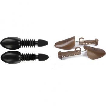 Expansor de zapatos electrónico para hombre y mujer, soporte para botines incluido, y 1 par de árboles ajustables en plástico, tamaño UK S