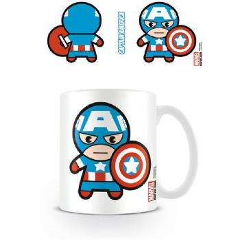 Taza Desayuno Capitán América Kawaii