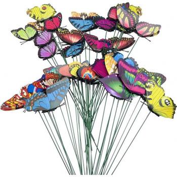 Estacas de mariposa, 50 unidades, 7 cm