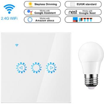 220V WiFi Smart Touch Switch - Wireless Wall Interrupter for Alexa and Google Assistant