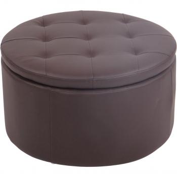 TPFLiving Sitzhocker Eva - Polsterhocker mit hohem Sitzkomfort - braun