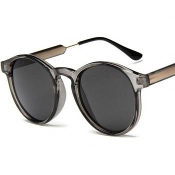 Leopard Yellow Transparent Frame Circle Glasses