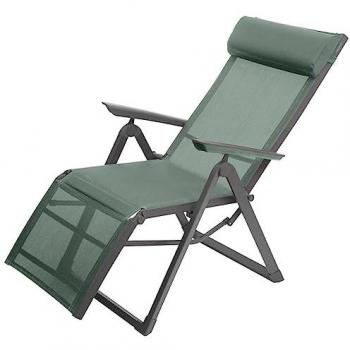 Fauteuil de jardin inclinable Decima Vert olive & Graphite - Vert olive / Anthracite - Hespéride