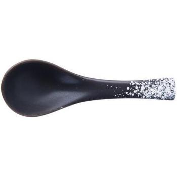 5-Piece Japanese Ceramic Soup Spoon Set - Elegant Kitchen Utensils for Cooking and Catering