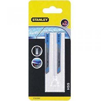 Stanley Jigsaw Blade Set, HSS, Straight Cut, U-Shank, For Metal - 2 Pieces