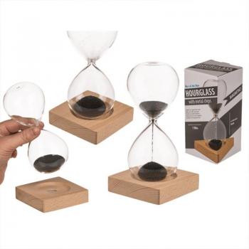 Clessidra con Sabbia Magnetica, Legno, Multicolore, 16 cm - Out Of The Blue