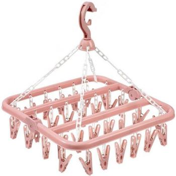 Tendedero multifuncional con clips plegables