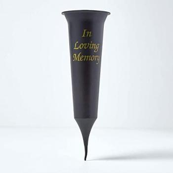 In Loving Memory Flute Spike Flower Vase Grave Pot