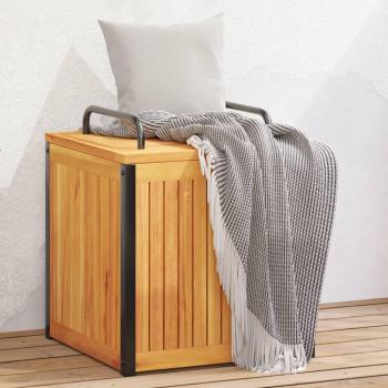 VIDAXL Cassa Da Esterno Per Cuscini 45x45x45/53cm In Legno E Acciaio