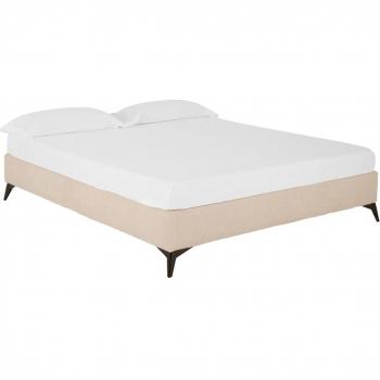 Base Berta tapizada en bouclé beige 150x207cm