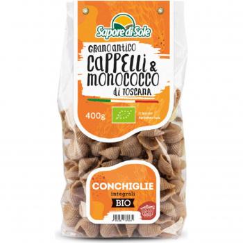 Sapore di Sole Bio Vollkorn Conchiglie aus Cappelli & Monococco, 400 g