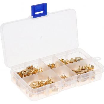 100 Non-Insulated U-Type Female Ring Fork Cable Wire Connectors