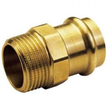Raccord laiton à sertir Mamelon MF Ø14x3/8
