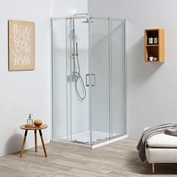 Paroi de douche ajustable 68‑80 cm, verre 4 mm – Kiamami Valentina