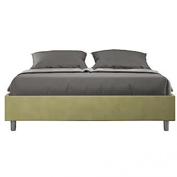 Sofá Cama Convertible Sommiér Azelia 160x190 con Colchón de Microfibra y Toque de Té Verde
