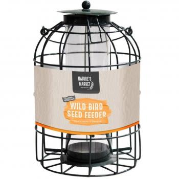 Wild Bird Seed Feeder with Squirrel Guard - Green / 3