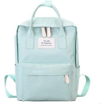 Teen Girl Waterproof Backpack - Candy Color Canvas School Bag