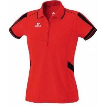 Erima Poloshirt Alpha - Polo para mujer, color rojo / negro