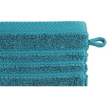 Baumwolliger Waschhandschuh La Vida in Blau – 100 % Naturstoff