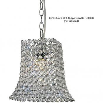 Kudo Crystal Curved Trapezoid Lamp Shade – Chrome Finish