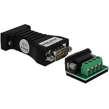 DeLock Converter 1 x Serial RS-232 DB9 to 1 x Serial RS-485 with ESD protection 15 kV - Serieller Adapter - RS-232 - RS-485 x 1 - Schwarz (62919)