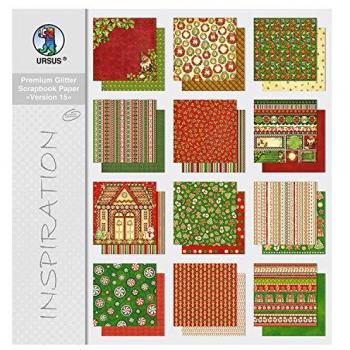 Scrapbook Papier Premium Glitter Block 30,5x30,5cm Version 15 VE=12 Blatt