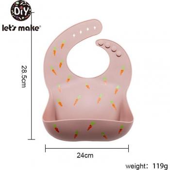 5PC Waterproof Silicone Baby Bibs and Feeding Set